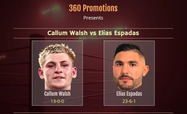 fotocomposición Elías Espadas vs. callum Walsh, del 210625 en California