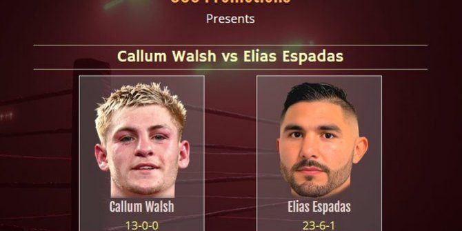 fotocomposición Elías Espadas vs. callum Walsh, del 210625 en California