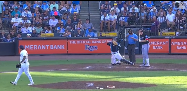 Manuel Bolón Rodríguez vs. Eric Wagaman lo ponchó, 1er rival 8a entrada, Marlins 11×10 a los Rays, del 070625 en Tampa