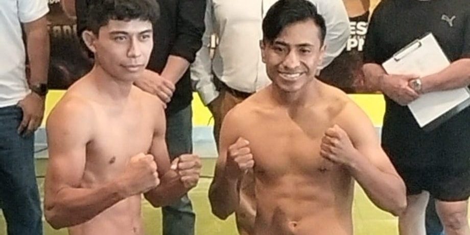 Russell Acosta pesaje vs. Juan Diego Polvorita Tadeo, del 190625 en Mérida Ybys Galerías