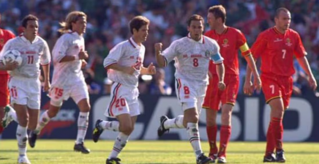 Alberto García Aspe, Luis Hernández, Cuauhtémoc Blaco México vs. Bélgica, Mundial Francia 1998