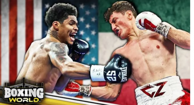 fotocomposición William Zepeda con Shakur Stevenson